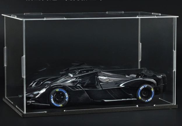  1:24 Aston Martin Valkyrie Alloy Car Model, Gull-wing Door with Light & Sound Pull Back Supercar Model, Collection Ornament Gift for Men  ZM6