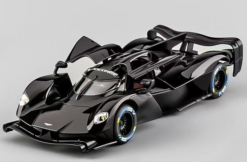  1:24 Aston Martin Valkyrie Alloy Car Model, Gull-wing Door with Light & Sound Pull Back Supercar Model, Collection Ornament Gift for Men  ZM6