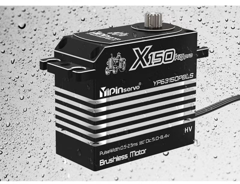 Yipinservo X150kg Pro 150kg High Torque Brushless Digital Servo - IP67 Waterproof, Industrial Grade for Robots & RC Models  DJ2