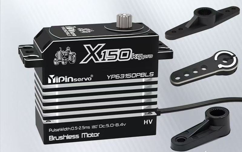 Yipinservo X150kg Pro 150kg High Torque Brushless Digital Servo - IP67 Waterproof, Industrial Grade for Robots & RC Models  DJ2
