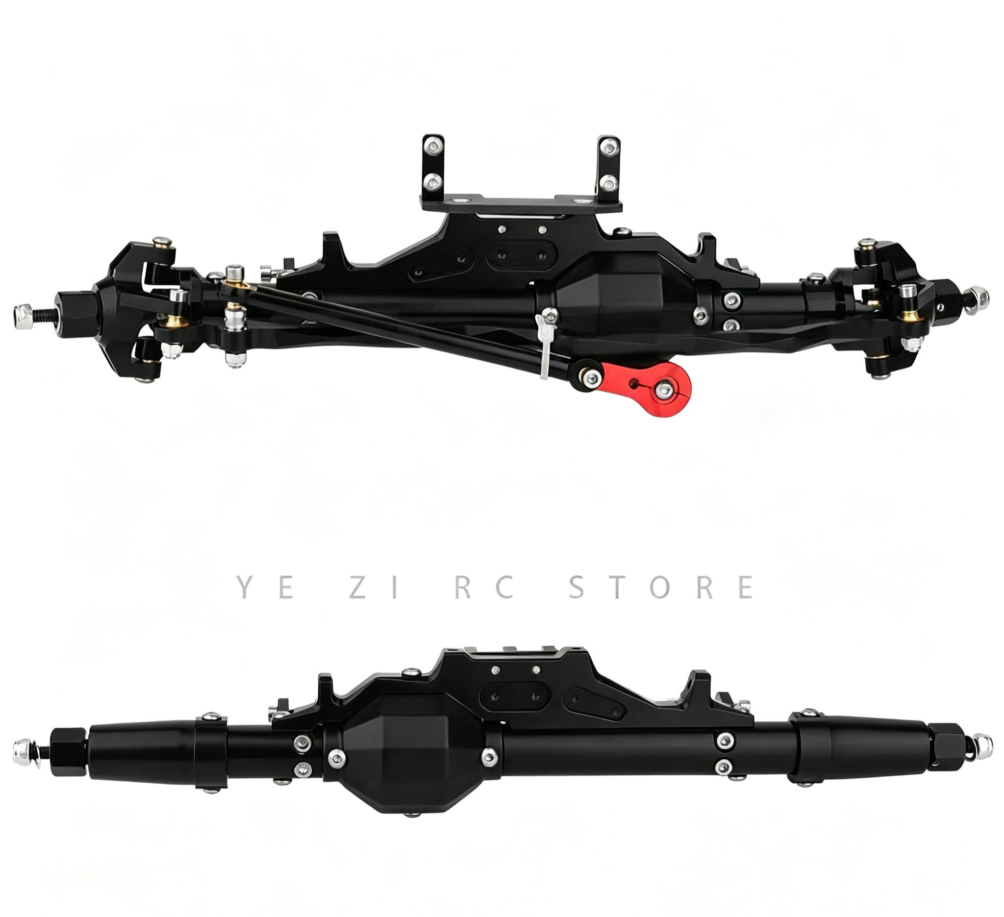 CNC Aluminum Front & Rear Axle Set for 1/10 Axial RR10 WRAITH RC Crawler  Q05