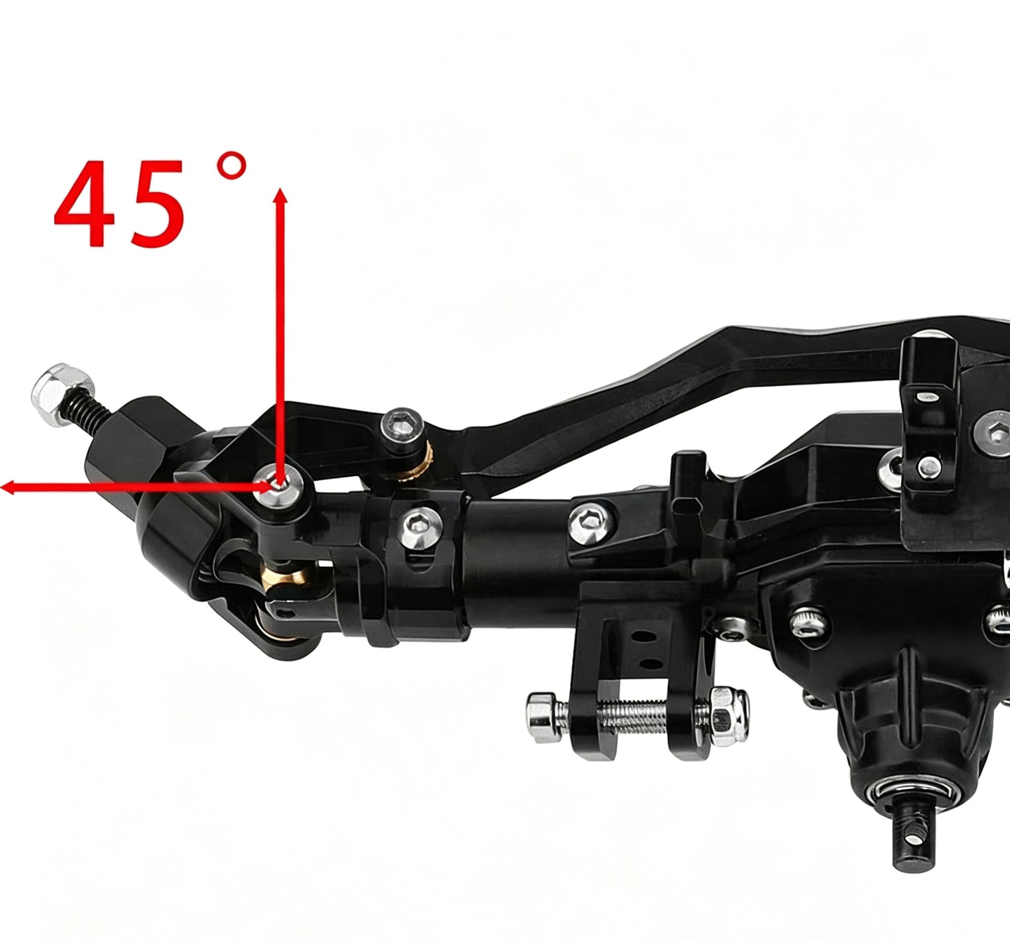 CNC Aluminum Front & Rear Axle Set for 1/10 Axial RR10 WRAITH RC Crawler  Q05