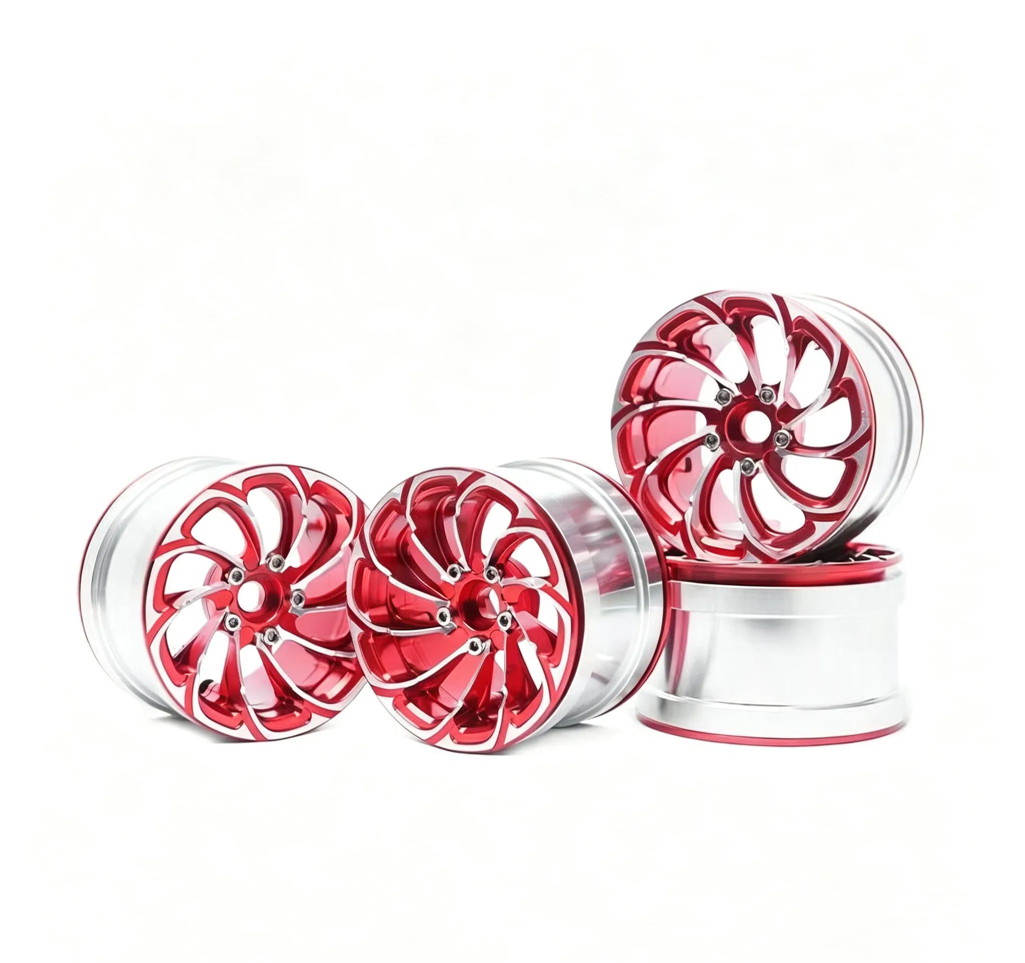 2.2" Tornado Style Metal Beadlock Wheels, CNC Aluminum RC Crawler Wheels for AXIAL SCX10 TRX4  L2