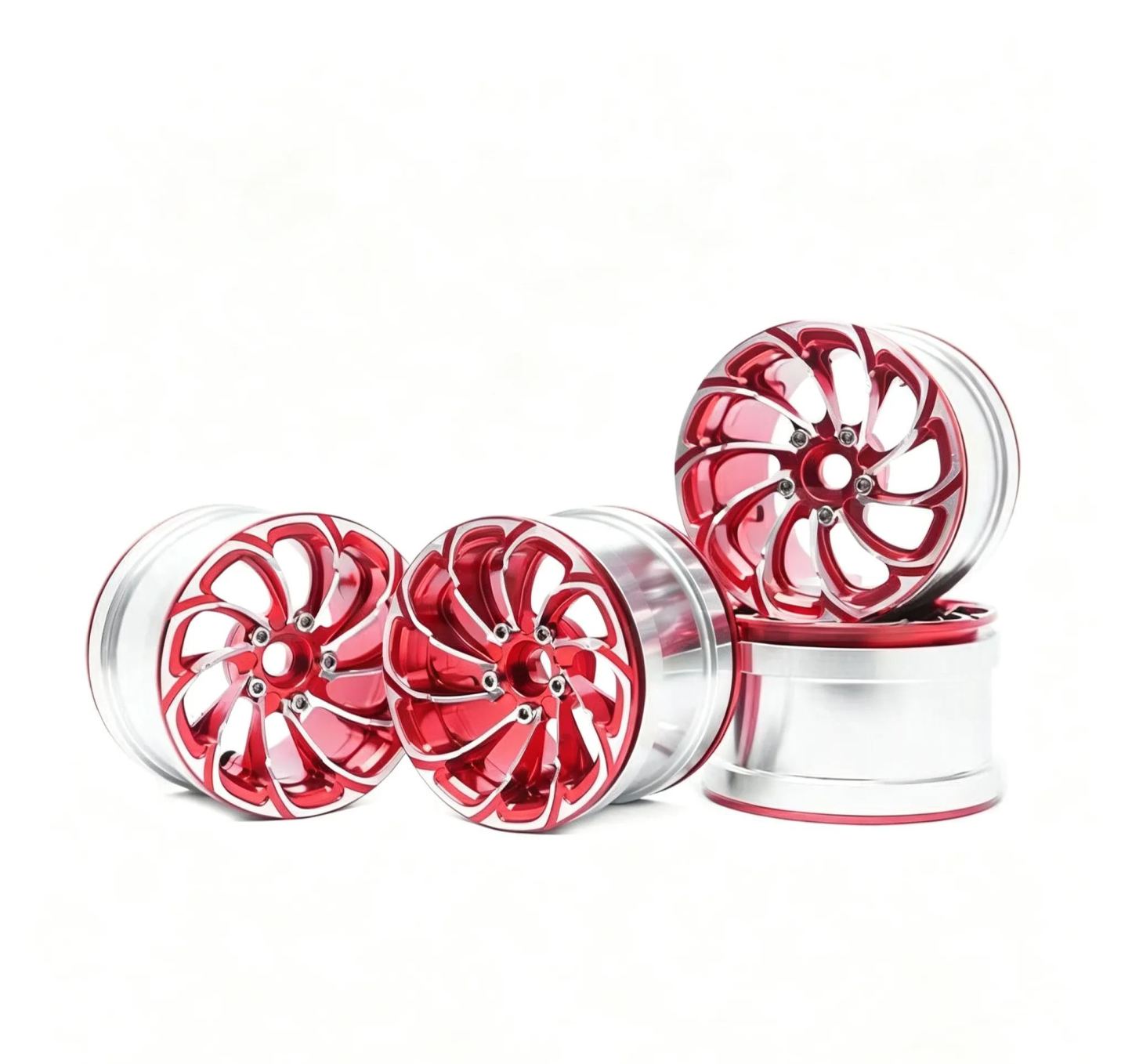 2.2" Tornado Style Metal Beadlock Wheels, CNC Aluminum RC Crawler Wheels for AXIAL SCX10 TRX4  L2