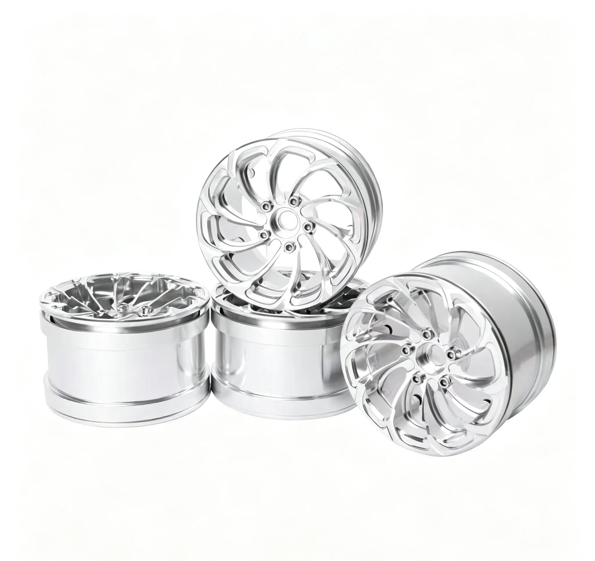 2.2" Tornado Style Metal Beadlock Wheels, CNC Aluminum RC Crawler Wheels for AXIAL SCX10 TRX4  L2
