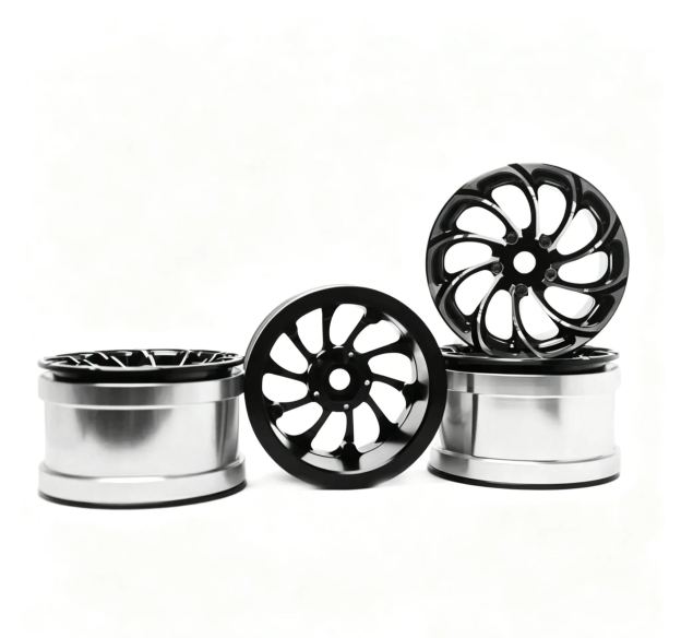2.2" Tornado Style Metal Beadlock Wheels, CNC Aluminum RC Crawler Wheels for AXIAL SCX10 TRX4  L2