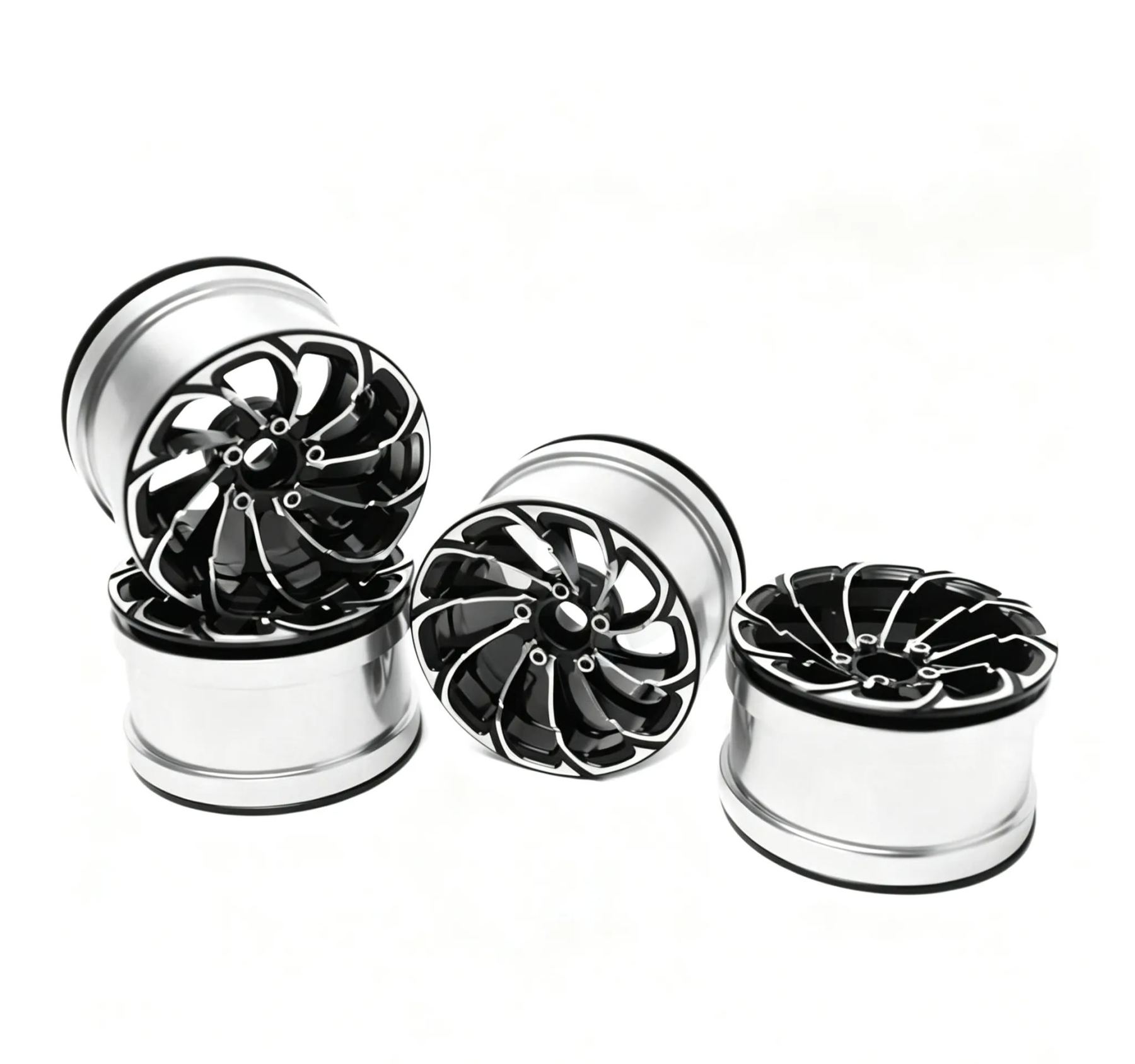2.2" Tornado Style Metal Beadlock Wheels, CNC Aluminum RC Crawler Wheels for AXIAL SCX10 TRX4  L2