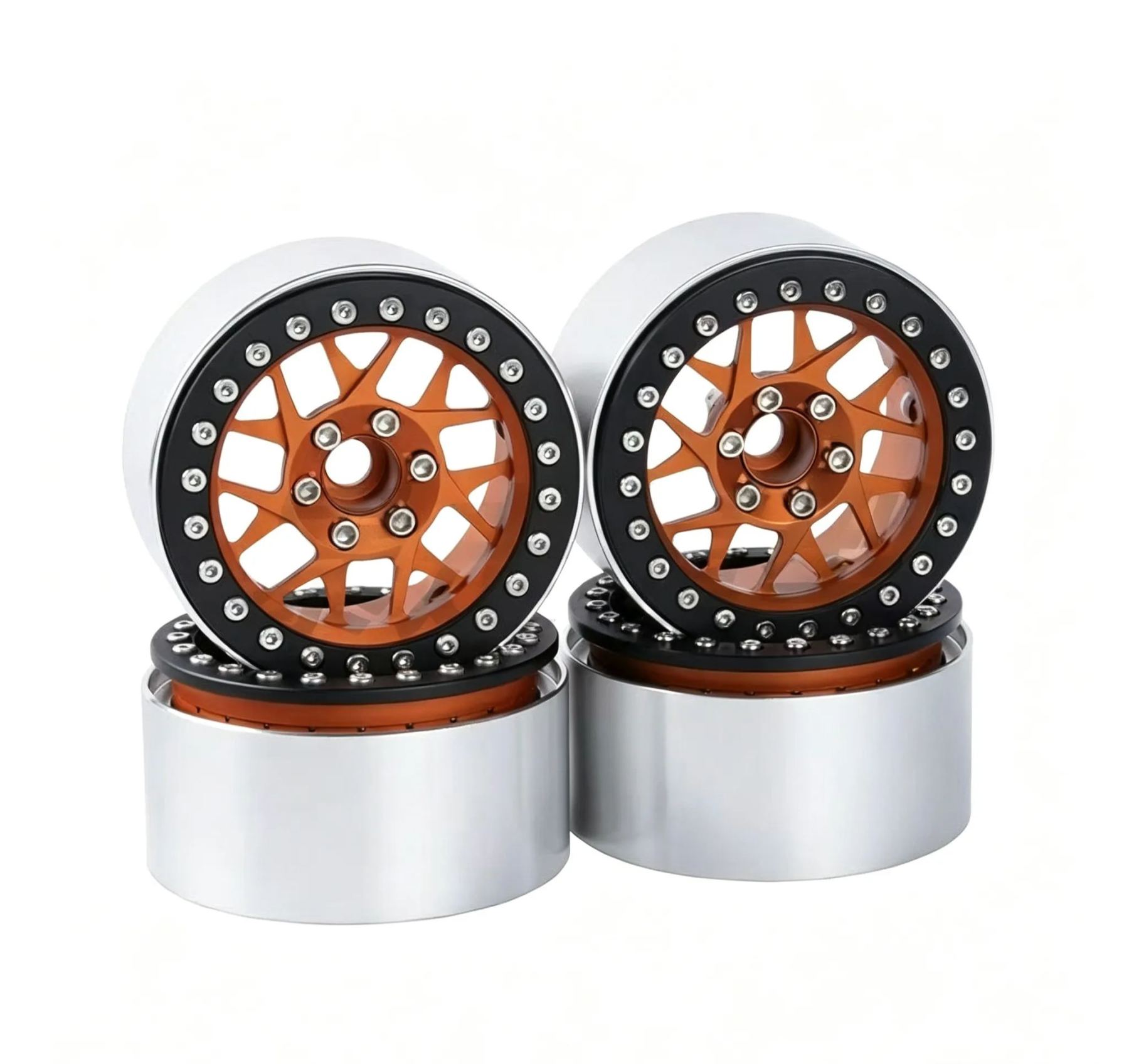 XIANGXI H8H 2.2" Aluminum Beadlock Wheels for 1/10 RC Crawlers - Compatible with SCX10, YK & More L3