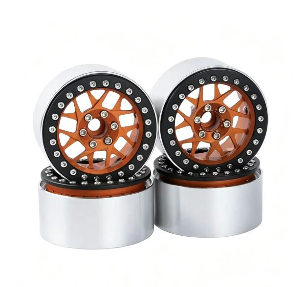 XIANGXI H8H 2.2" Aluminum Beadlock Wheels for 1/10 RC Crawlers - Compatible with SCX10, YK & More L3