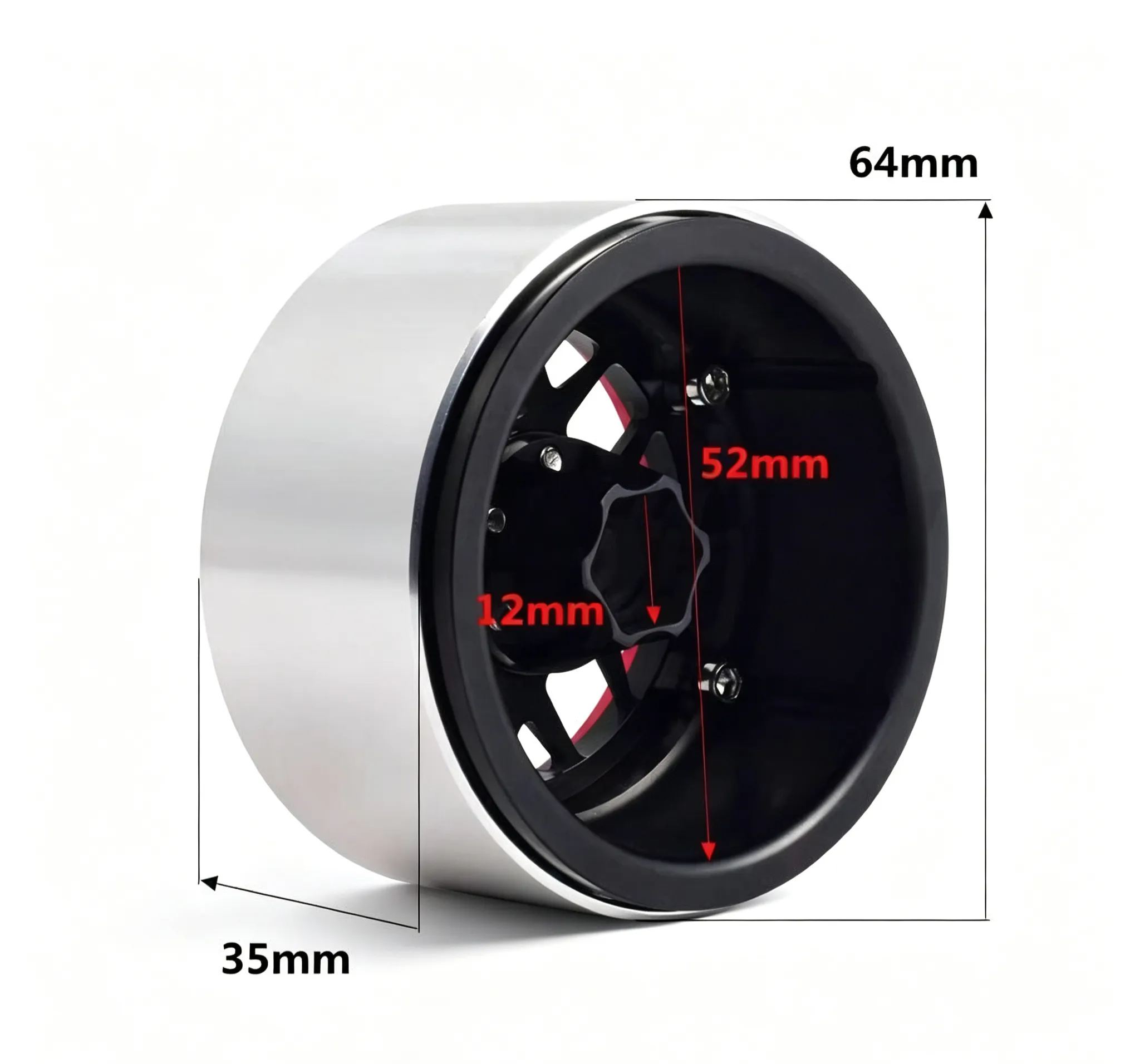 XIANGXI H8H 2.2" Aluminum Beadlock Wheels for 1/10 RC Crawlers - Compatible with SCX10, YK & More L3