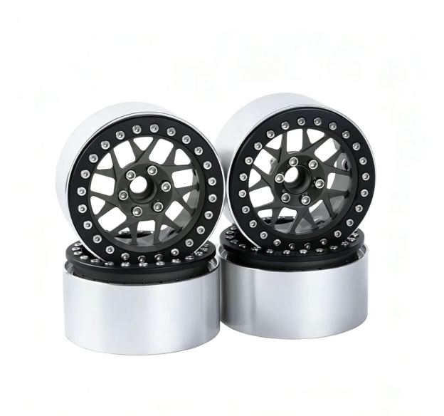 XIANGXI H8H 2.2" Aluminum Beadlock Wheels for 1/10 RC Crawlers - Compatible with SCX10, YK & More L3