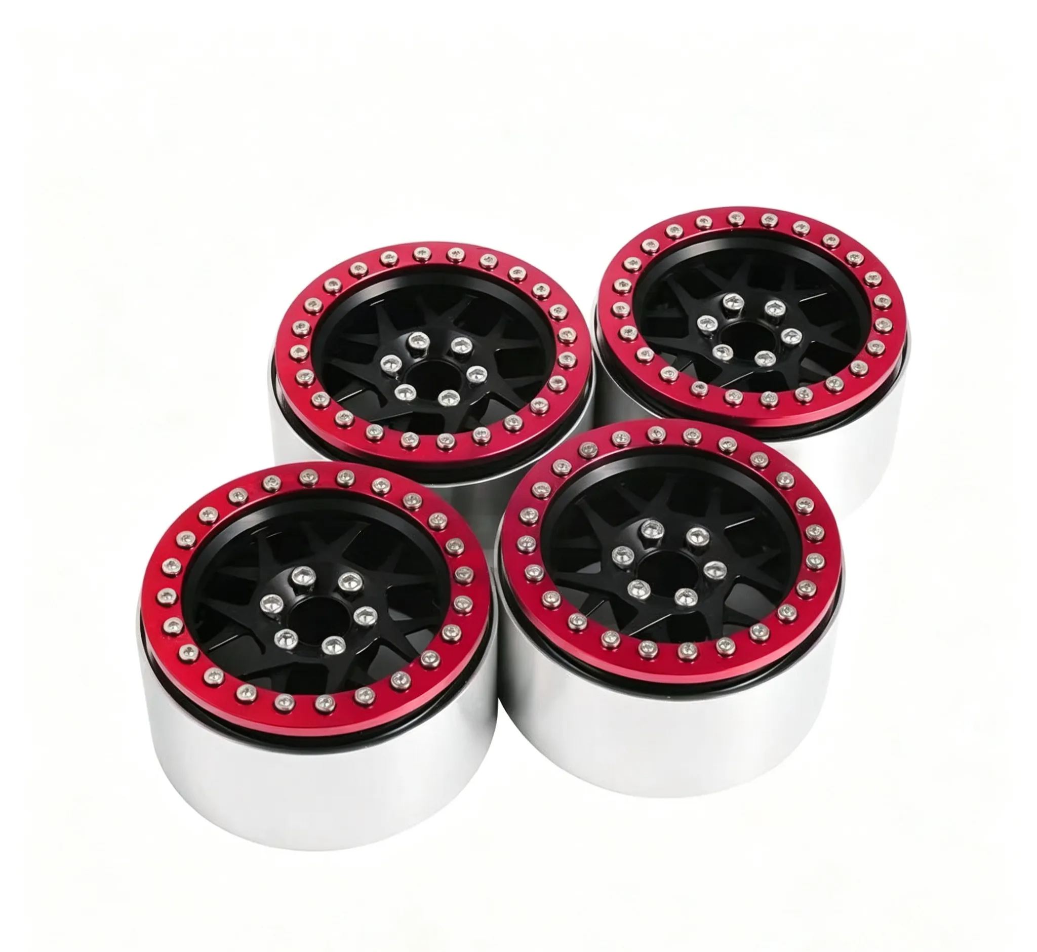XIANGXI H8H 2.2" Aluminum Beadlock Wheels for 1/10 RC Crawlers - Compatible with SCX10, YK & More L3