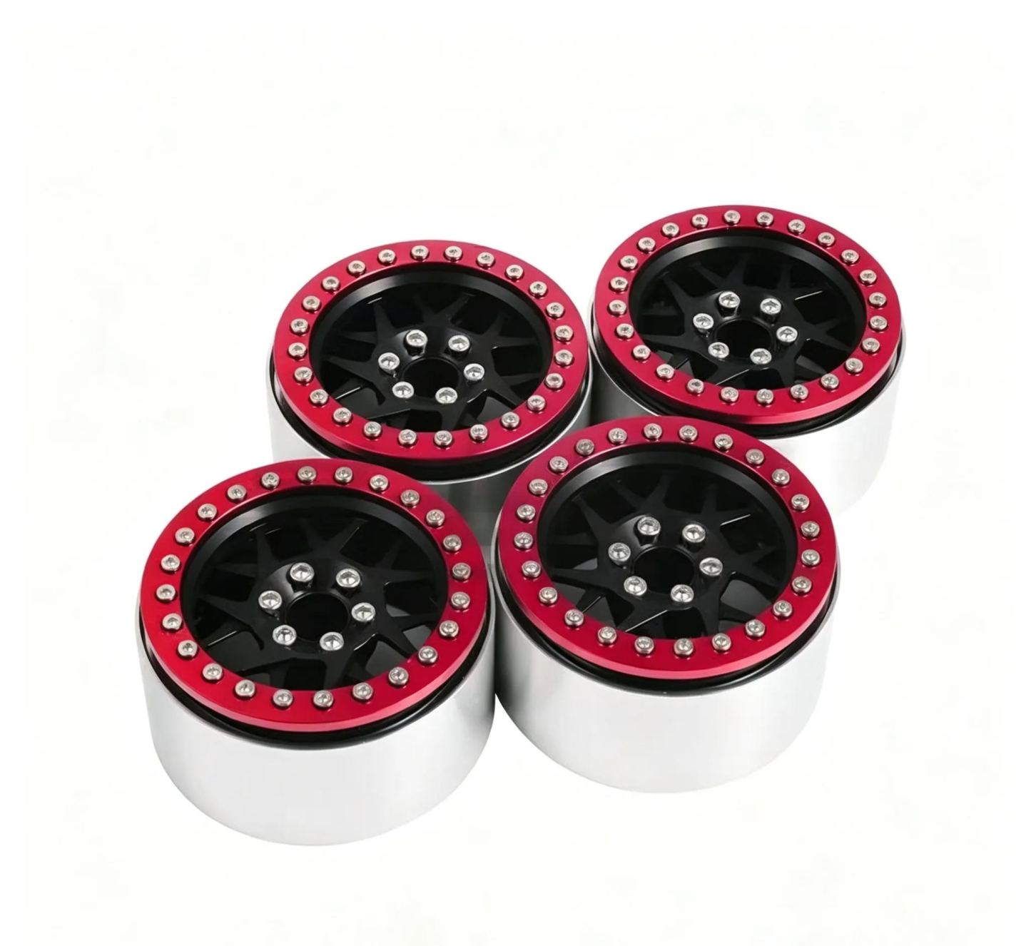 XIANGXI H8H 2.2" Aluminum Beadlock Wheels for 1/10 RC Crawlers - Compatible with SCX10, YK & More L3