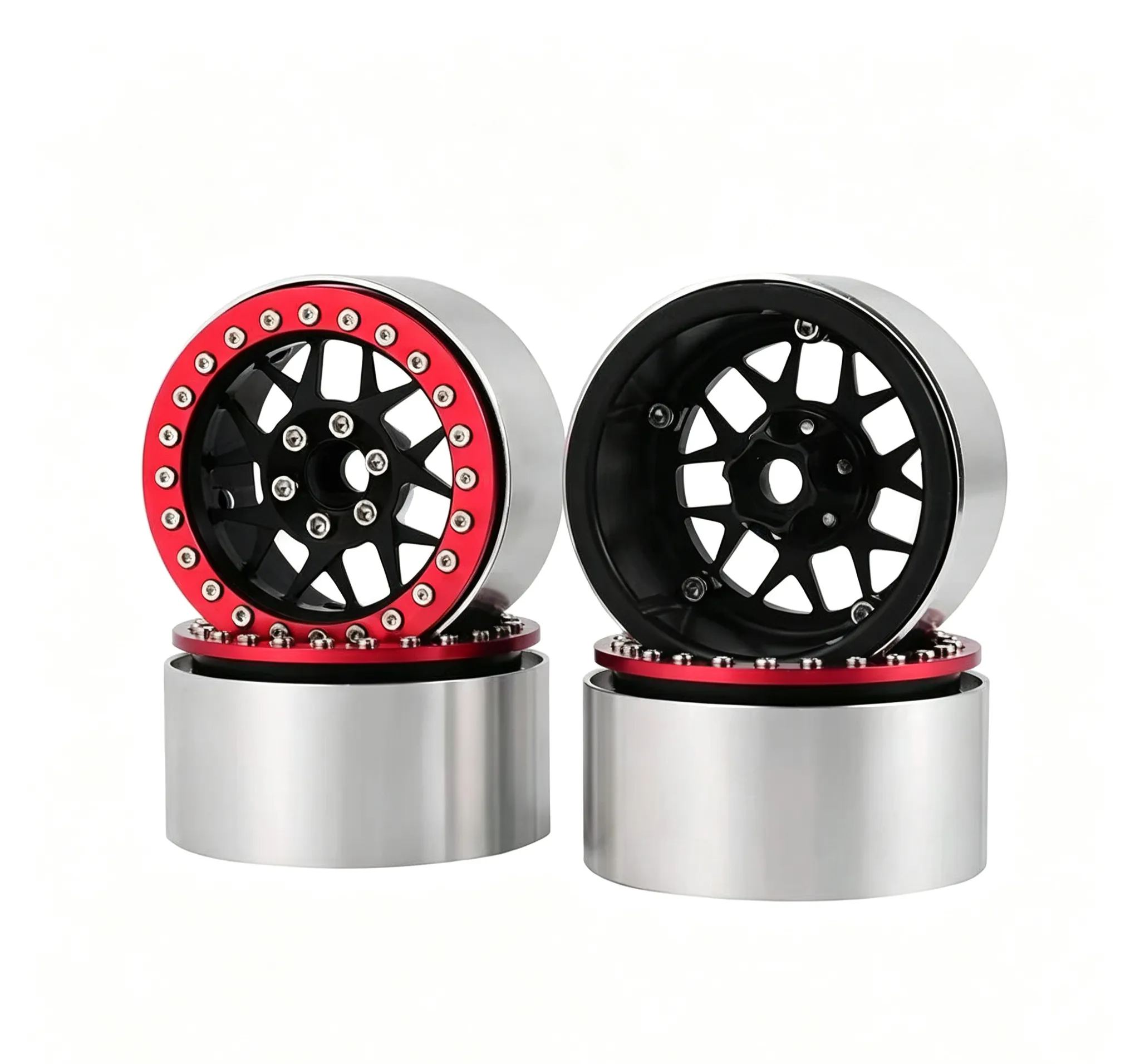 XIANGXI H8H 2.2" Aluminum Beadlock Wheels for 1/10 RC Crawlers - Compatible with SCX10, YK & More L3