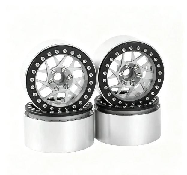XIANGXI H8H 2.2" Aluminum Beadlock Wheels for 1/10 RC Crawlers - Compatible with SCX10, YK & More L3