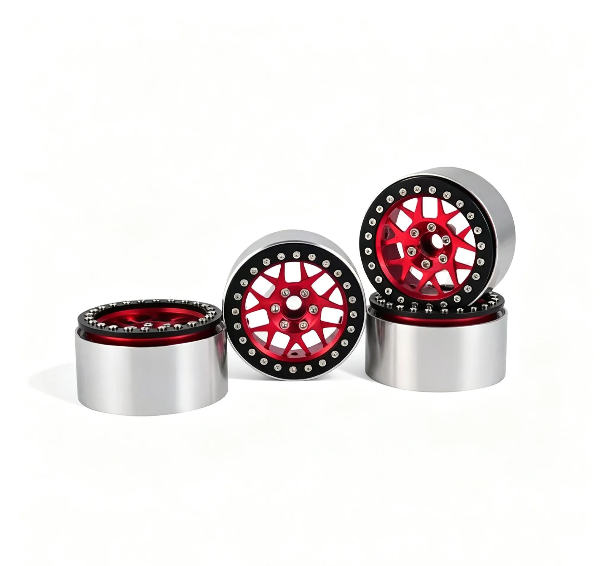 XIANGXI H8H 2.2" Aluminum Beadlock Wheels for 1/10 RC Crawlers - Compatible with SCX10, YK & More L3