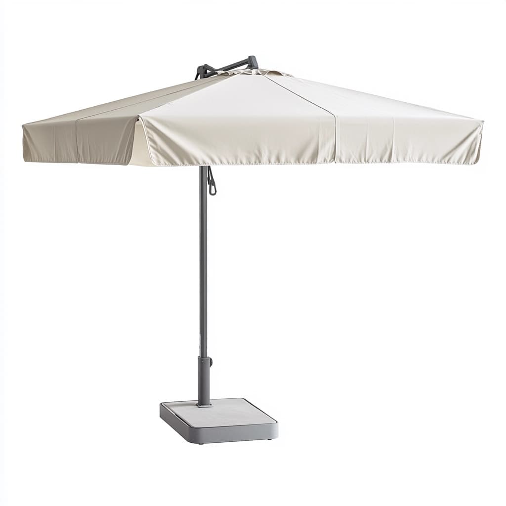 Sombrilla colgante de jardín para terraza en color beige estructura de aluminio 300x250 cm protección solar resistente-Naivejoy