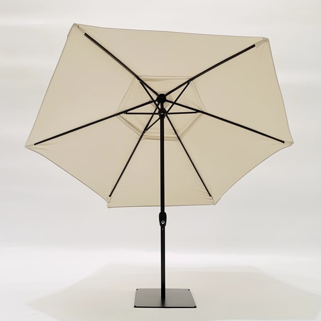 Sombrilla de jardín rectangular beige para terraza resistente al agua aluminio 300x200cm ajustable protección solar paraguas exterior-Naivejoy