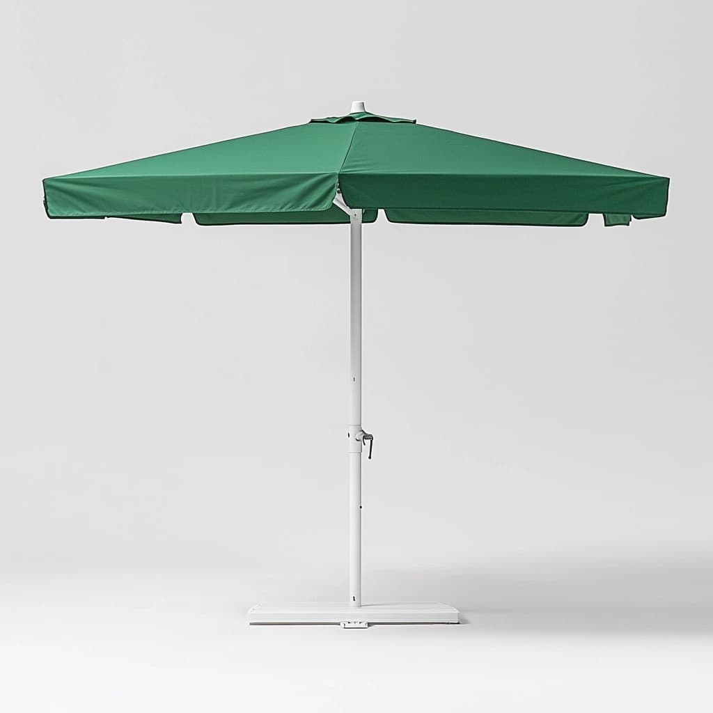 Sombrilla de jardín rectangular verde resistente al agua para exteriores estructura de aluminio altura ajustable función de protección solar parasol-Naivejoy