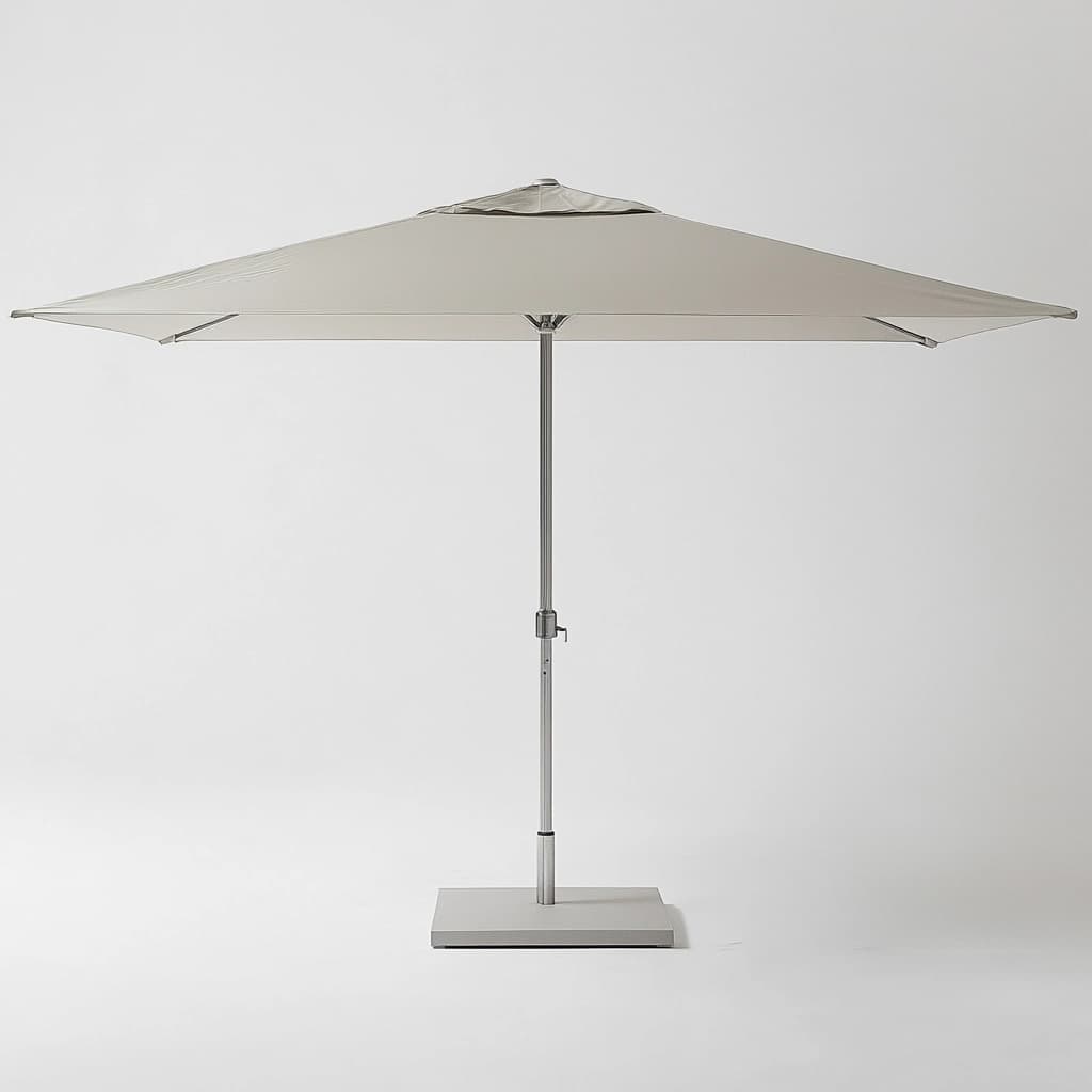 Sombrilla de jardín para terraza color beige estructura de aluminio tela impermeable tamaño grande protección solar sombrillas exteriores-Naivejoy