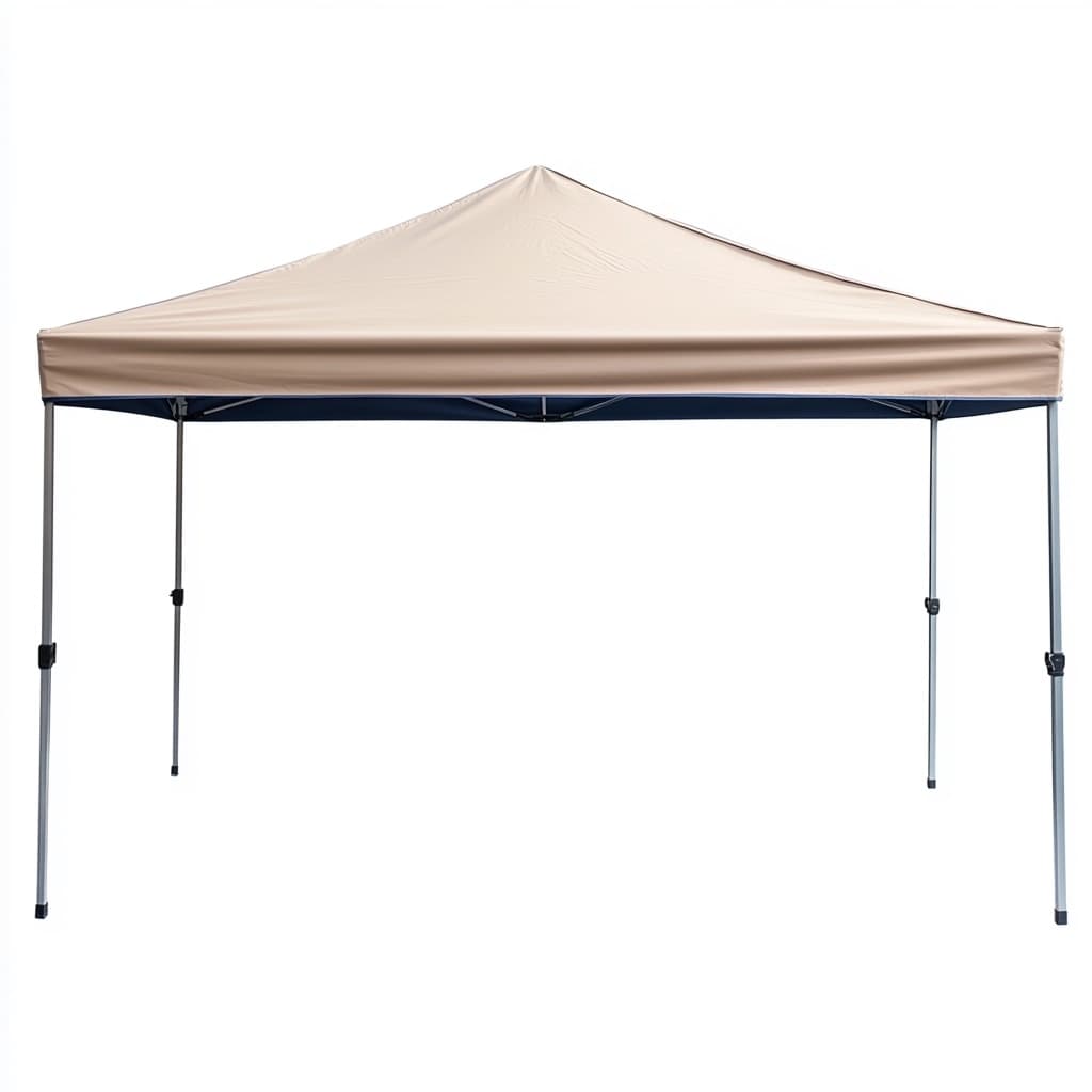 Carpa plegable para exteriores con estructura metálica color beige impermeable resistente al sol 5x3 metros adecuada para jardines y eventos-Naivejoy