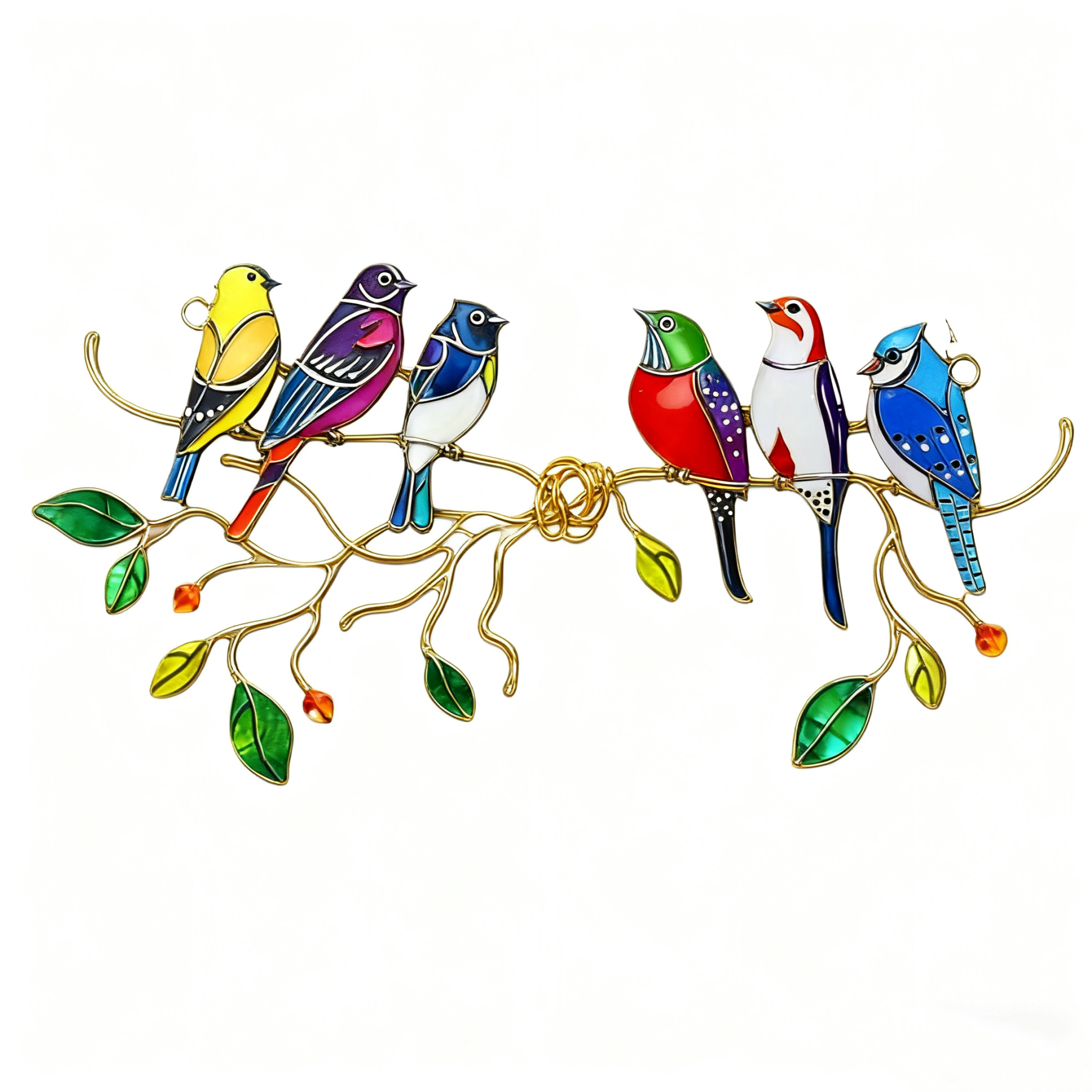 🌿 Colorful Birds Wall Hanging · Art