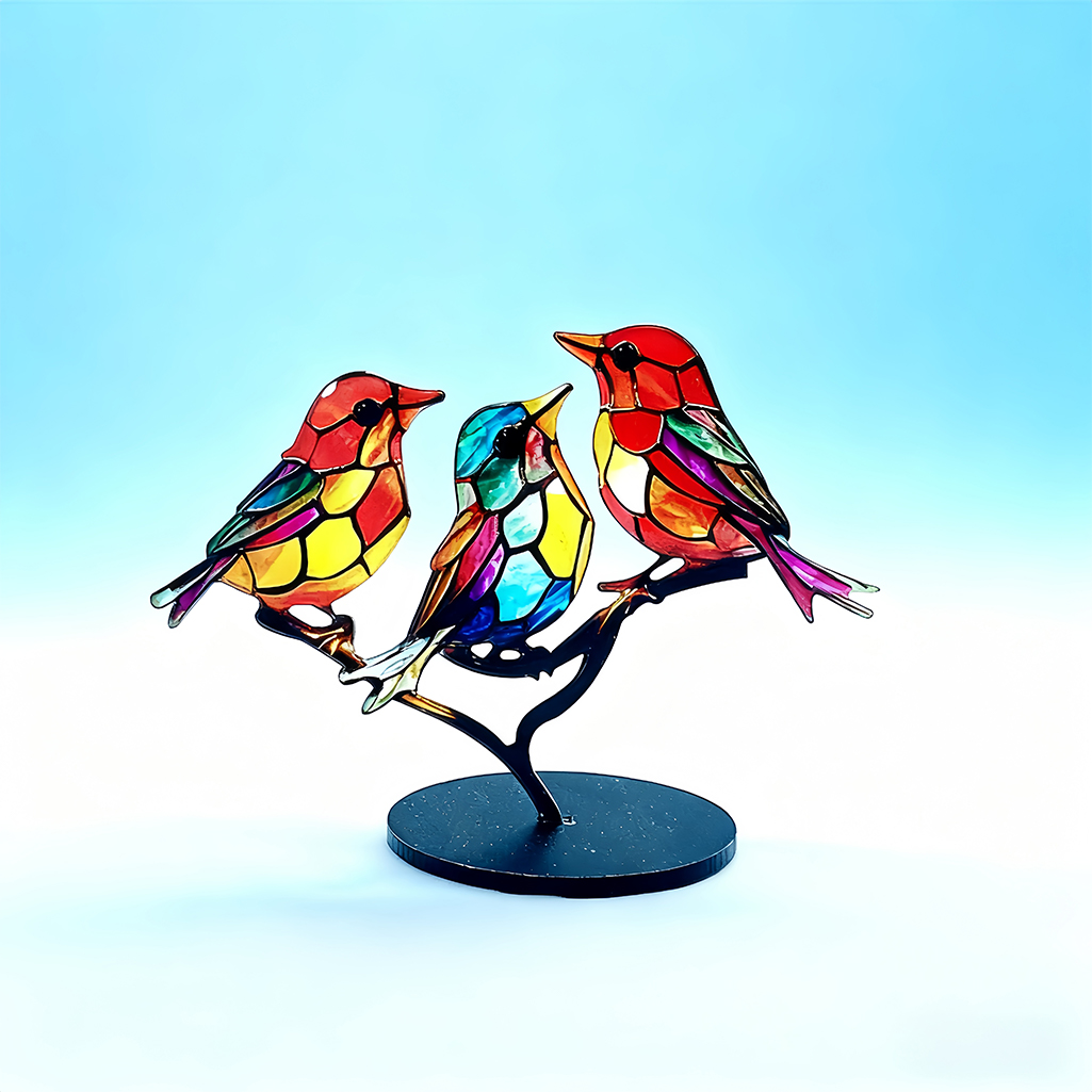 🔥HOT SALE 51% OFF🌈 Stained Glass Birds Decor 