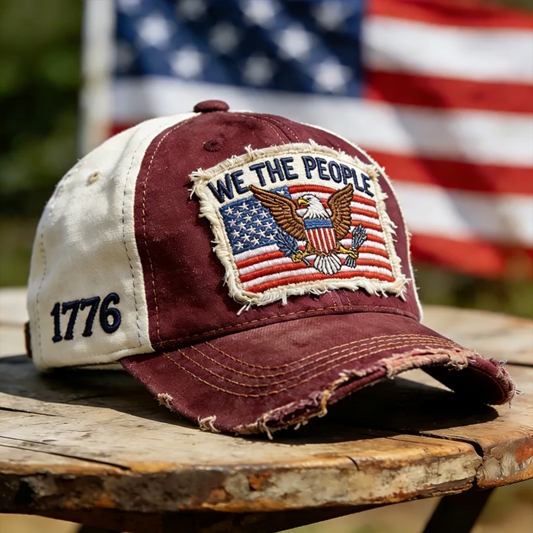 We The People 1776 Vintage Patriotic Cap