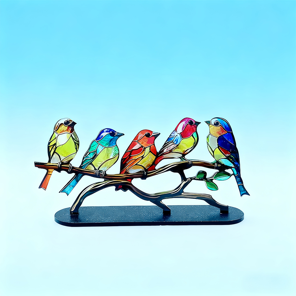 🔥HOT SALE 51% OFF🌈 Stained Glass Birds Decor 