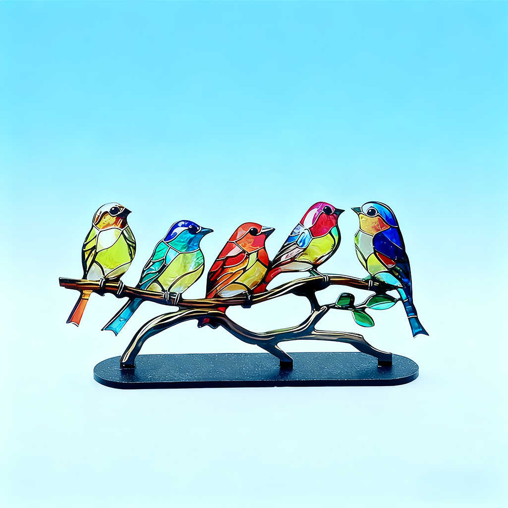 🔥HOT SALE 51% OFF🌈 Stained Glass Birds Decor 