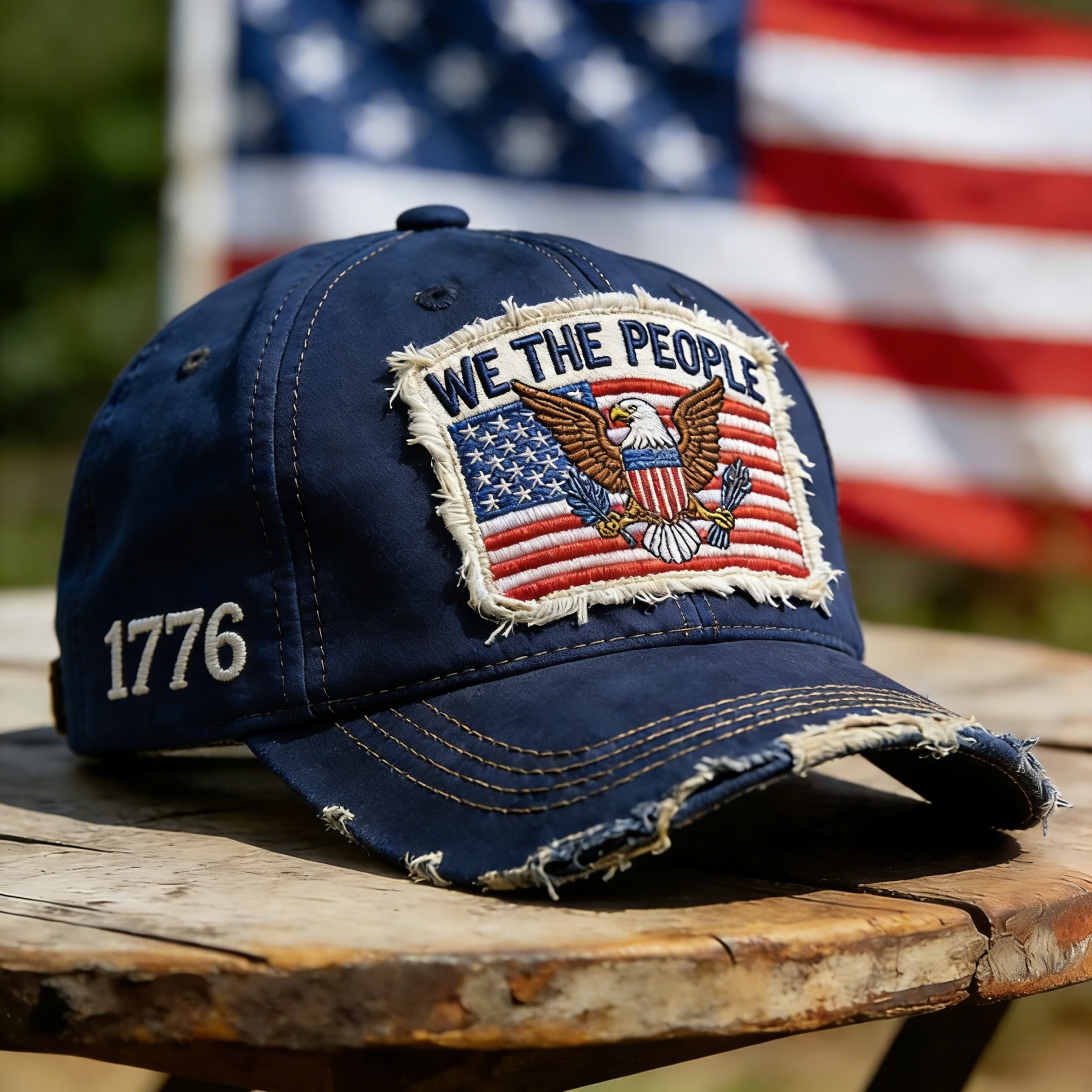 We The People 1776 Vintage Patriotic Cap