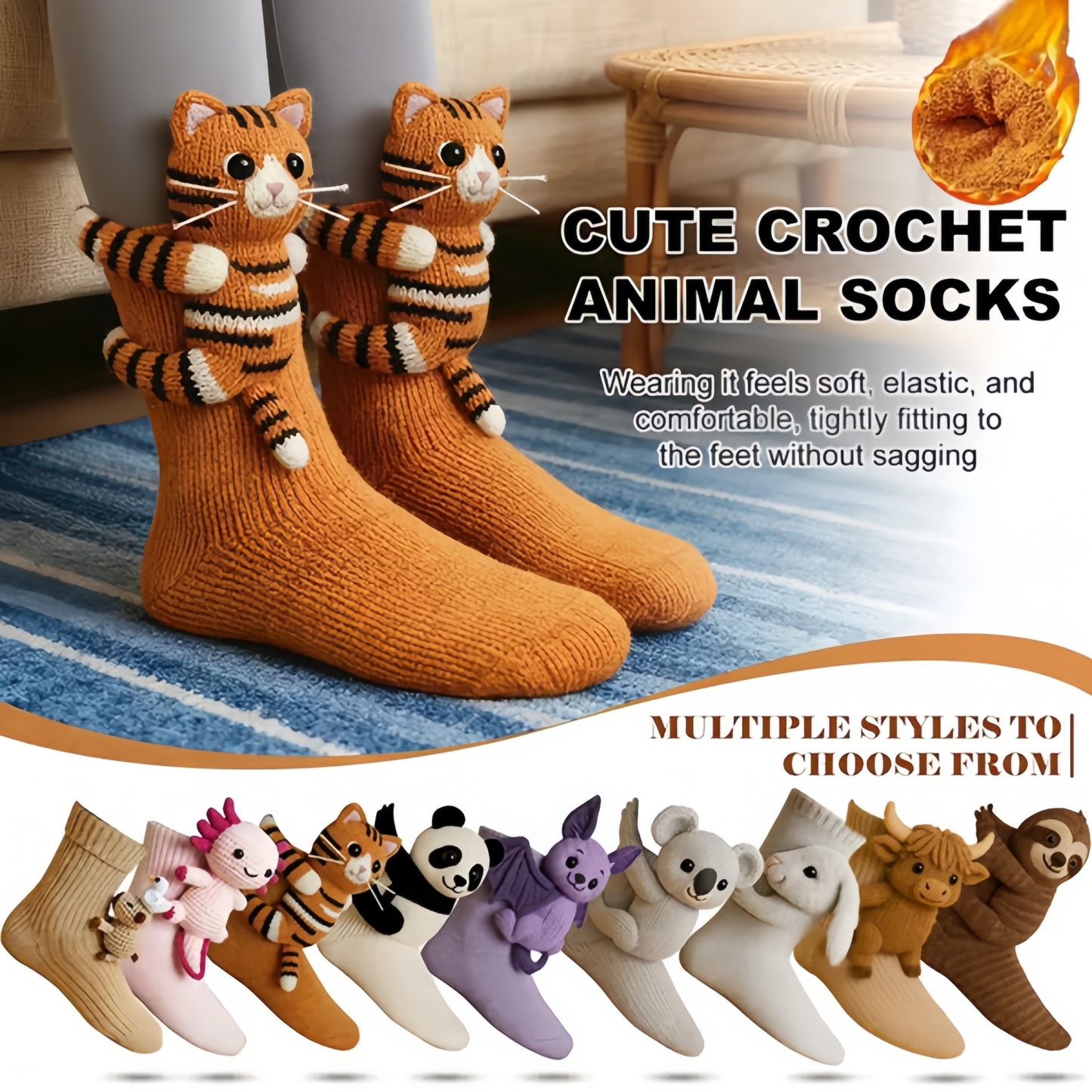 🔥HOT SALE 49% OFF🦥3D Animal Socks🧦