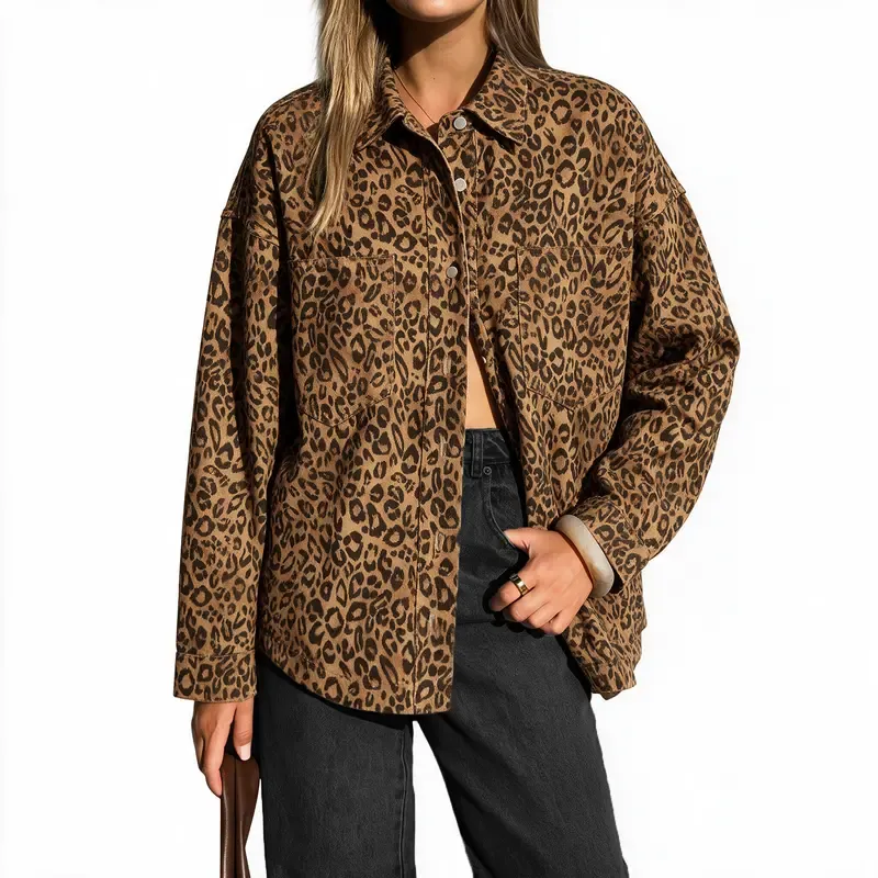 Women Oversized Denim Shirt Jacket