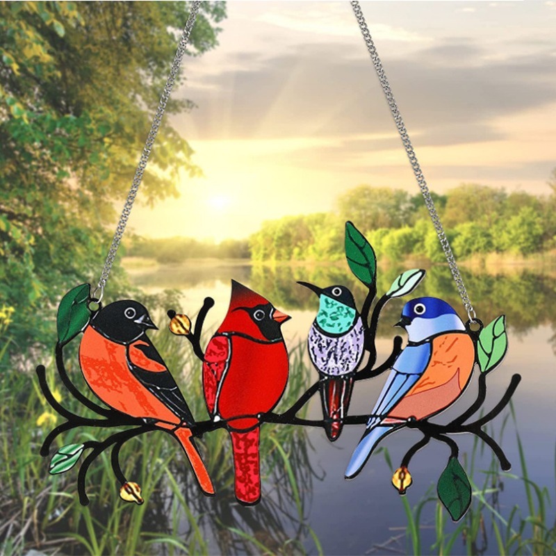 🌿 Colorful Birds Wall Hanging · Art