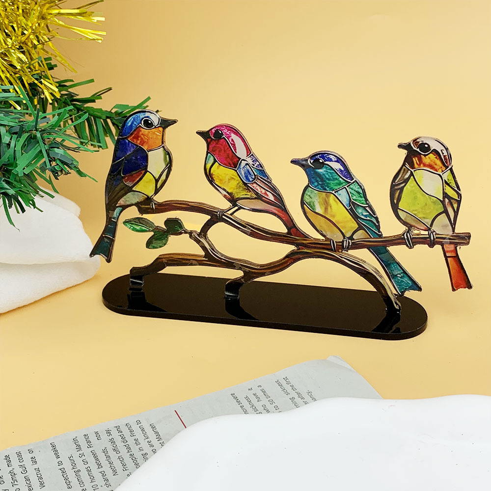 🔥HOT SALE 51% OFF🌈 Stained Glass Birds Decor 
