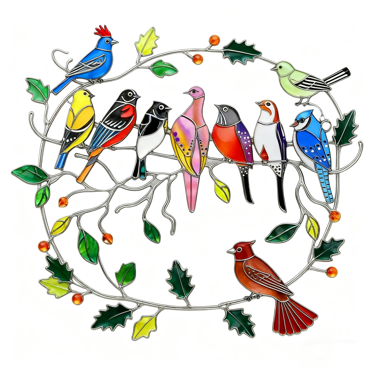 🌿 Colorful Birds Wall Hanging · Art
