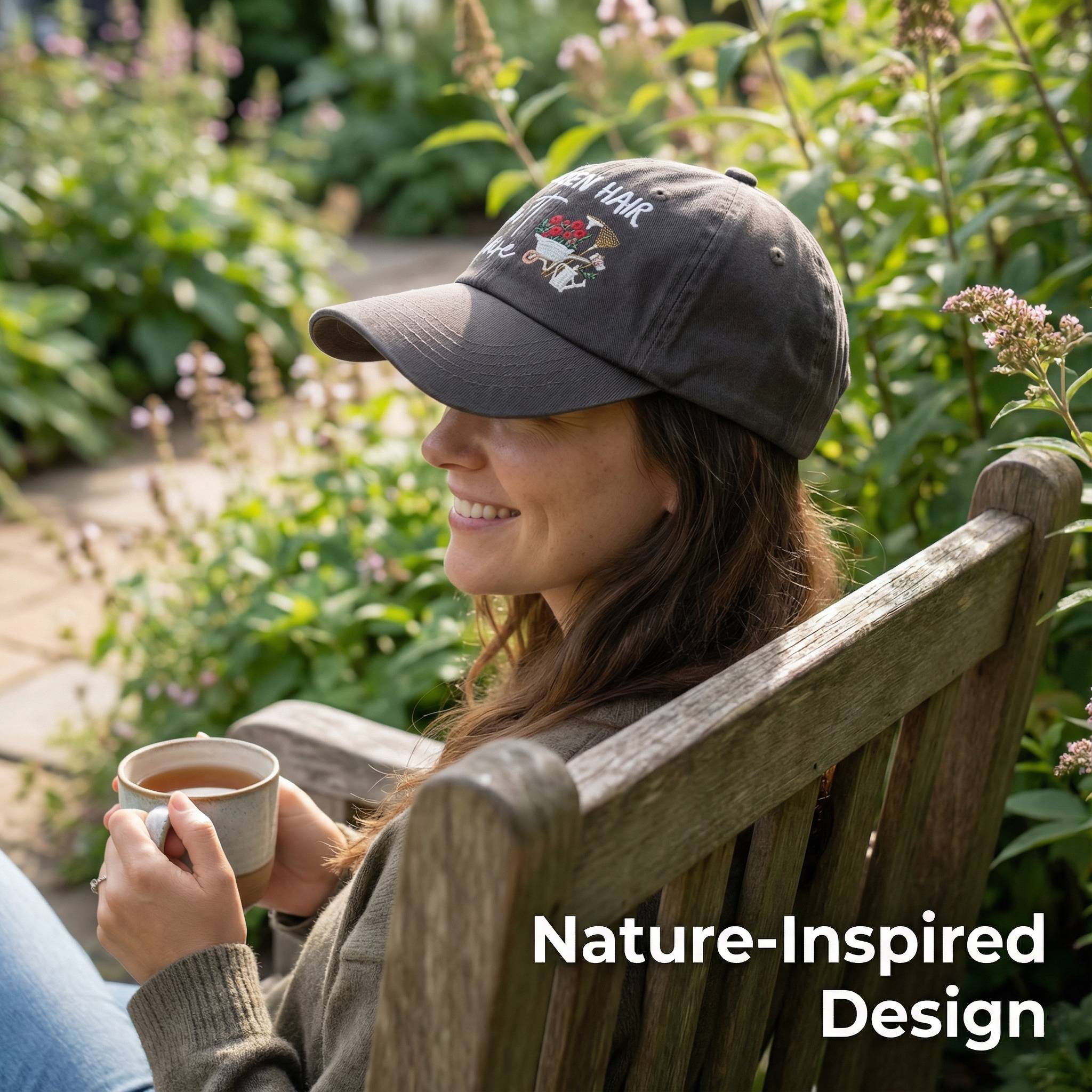 🔥New Arrivals Exclusive Sale🔥Garden Hair, Don't Care Embroidered Hat - Plant Lover's Cap, Nature-Inspired Baseball Hat