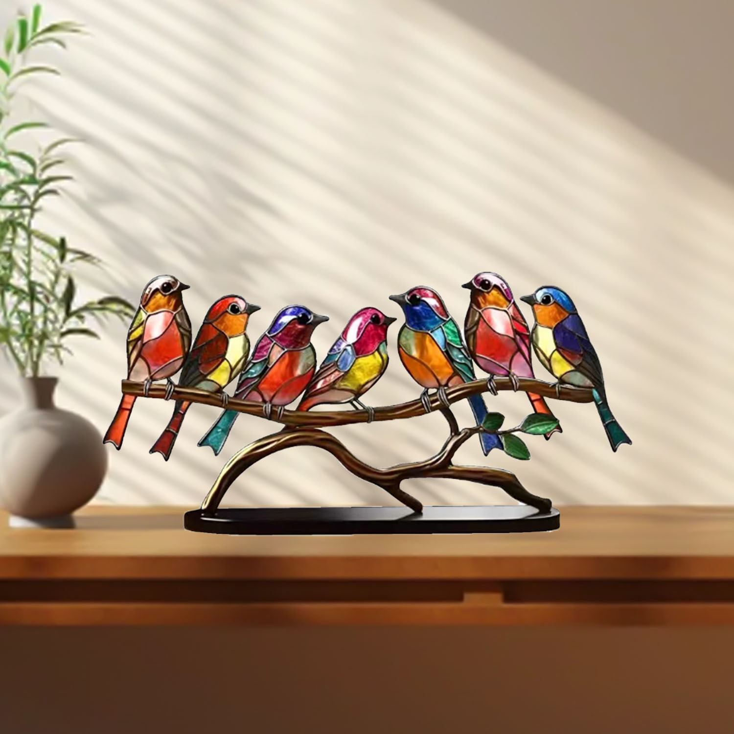 🔥HOT SALE 51% OFF🌈 Stained Glass Birds Decor 
