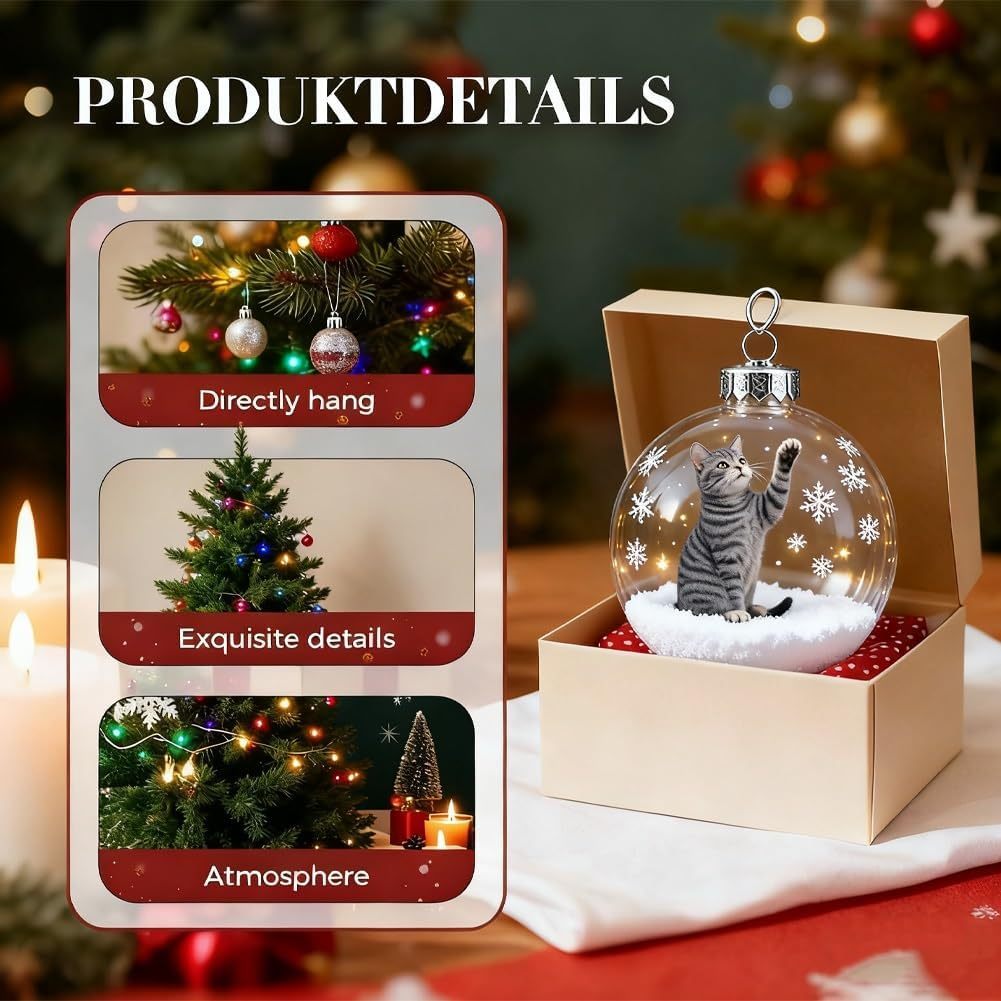 Adorable Cat Christmas Ornament Set – Limited Edition 2025 Holiday Collection for Cat Lovers