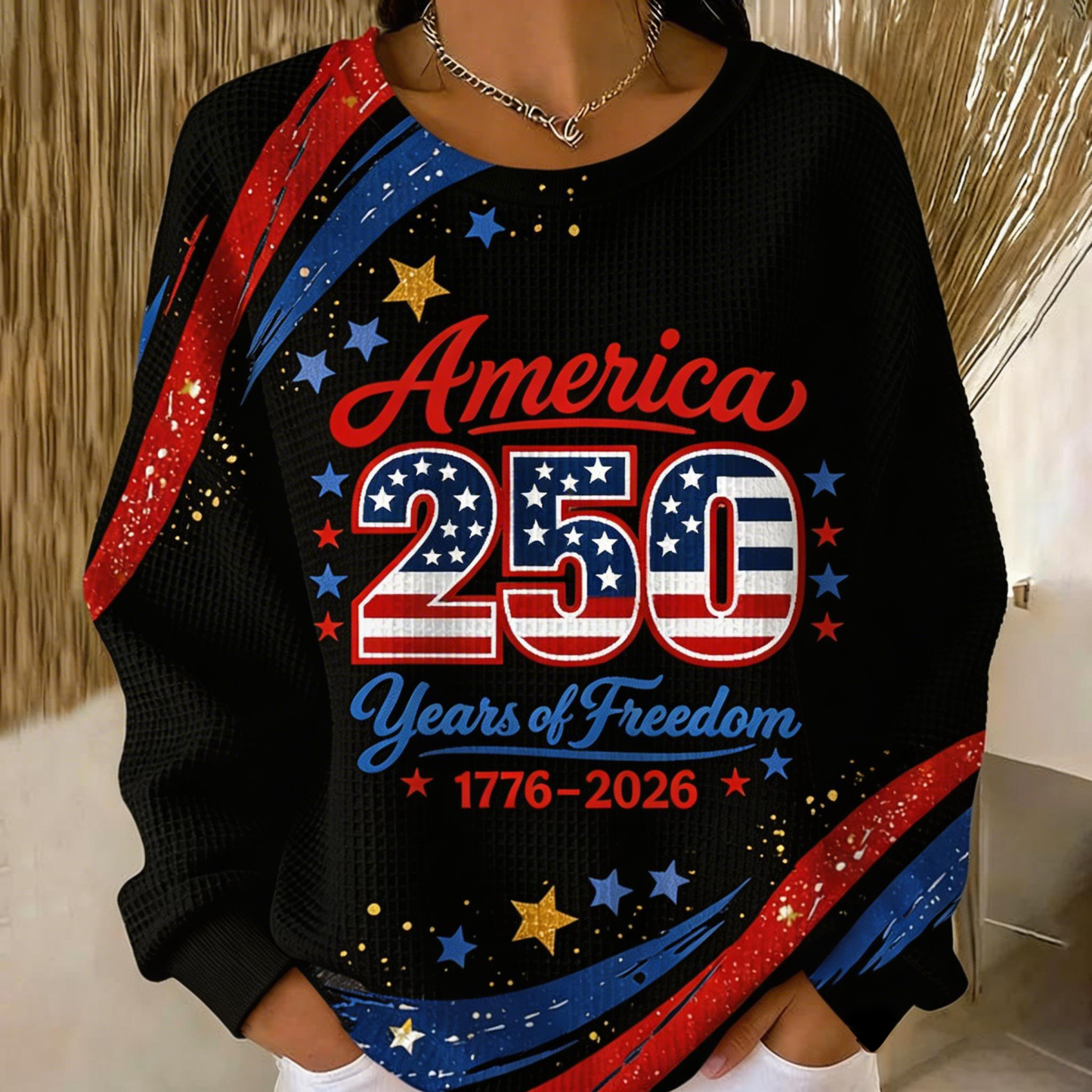 Women's 250th Anniversary Patchwork Casual Sweatshirt