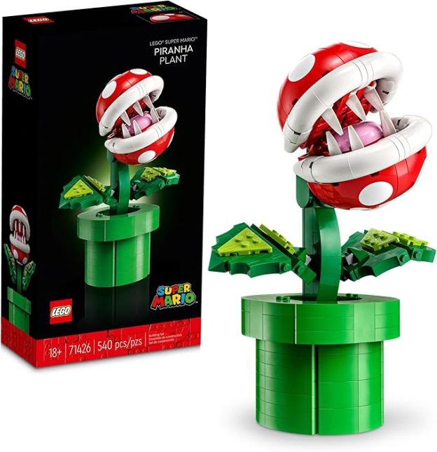 LEPIN Super Mario Piranha Plant Building Sets for Adults - Mario Collectible for Men & Women, Ages 18+ Years - Gift for Birthdays - Bedroom, Home Office, or Book Shelf Decor