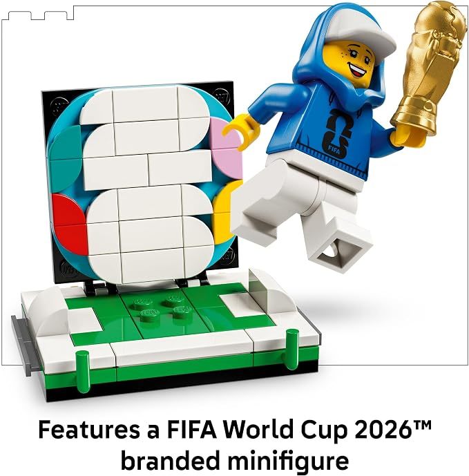 LEPIN Editions FIFA World Cup Official Trophy Building Set - Kit for Display in Bedroom, Home Office, Book Shelf - Soccer Fans Collectible - W/World Cup 2026 Minifigure - Gift for Birthdays