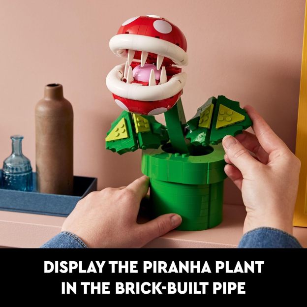 LEPIN Super Mario Piranha Plant Building Sets for Adults - Mario Collectible for Men & Women, Ages 18+ Years - Gift for Birthdays - Bedroom, Home Office, or Book Shelf Decor