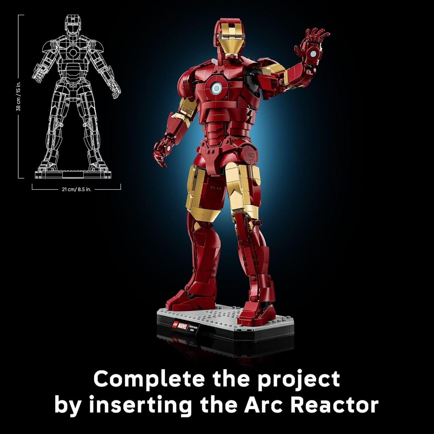 LEPIN Marvel Iron Man Mark 3 Collectors’ Edition Building Set - Poseable Super Hero Construction Kit W/Mark 3 Minifigure for Adults, Ages 18+ - Collectible Gift Idea for Birthdays