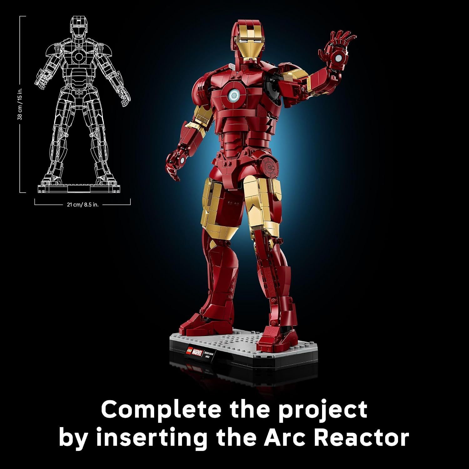 LEPIN Marvel Iron Man Mark 3 Collectors’ Edition Building Set - Poseable Super Hero Construction Kit W/Mark 3 Minifigure for Adults, Ages 18+ - Collectible Gift Idea for Birthdays