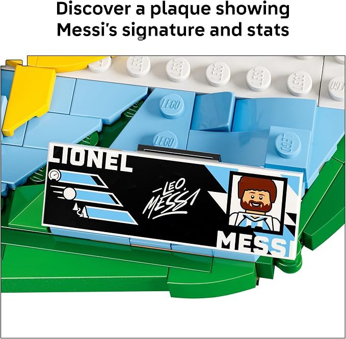 LEPIN Editions Lionel Messi – Soccer Highlights - Building Set for Boys & Girls, Ages 10+ - Collectible Soccer Gift with Plaque - Kids Bedroom or Shelf Decor