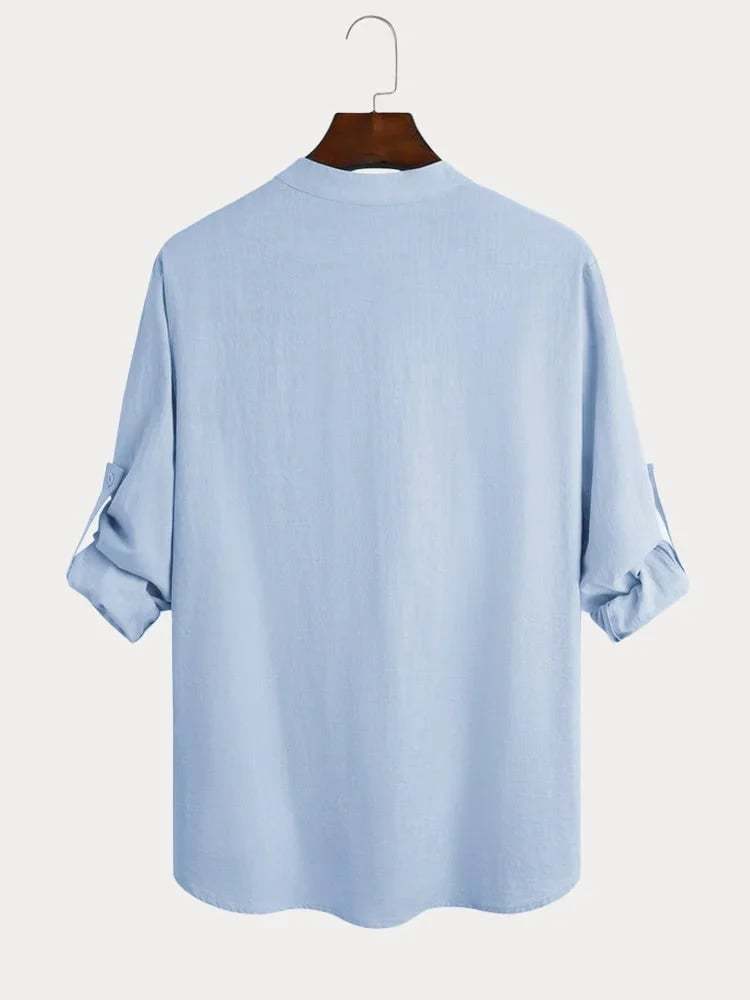 🔥 Men's Cotton Linen Casual Long Sleeve Shirt