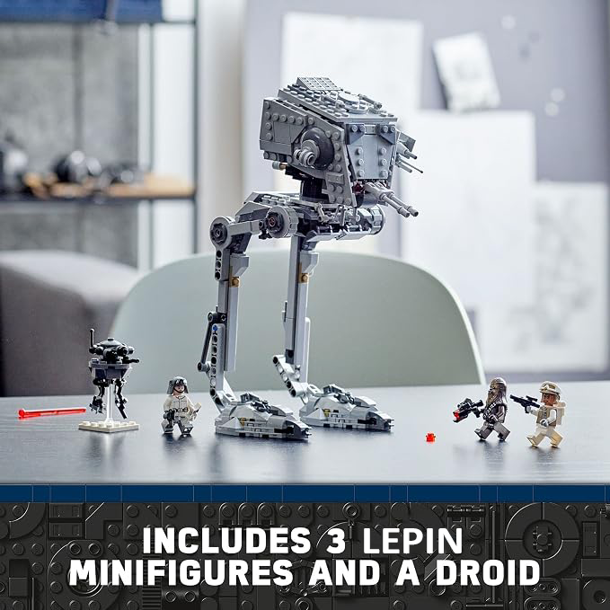 LEPIN Star Wars Hoth at-ST Walker Building Toy for Kids with Chewbacca Minifigure and Droid Figure, The Empire Strikes Back Model, Star Wars Fan Gift