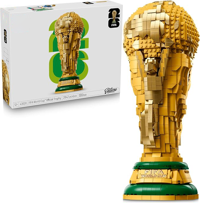 LEPIN Editions FIFA World Cup Official Trophy Building Set - Kit for Display in Bedroom, Home Office, Book Shelf - Soccer Fans Collectible - W/World Cup 2026 Minifigure - Gift for Birthdays