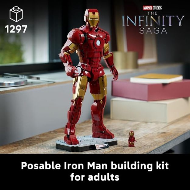 LEPIN Marvel Iron Man Mark 3 Collectors’ Edition Building Set - Poseable Super Hero Construction Kit W/Mark 3 Minifigure for Adults, Ages 18+ - Collectible Gift Idea for Birthdays